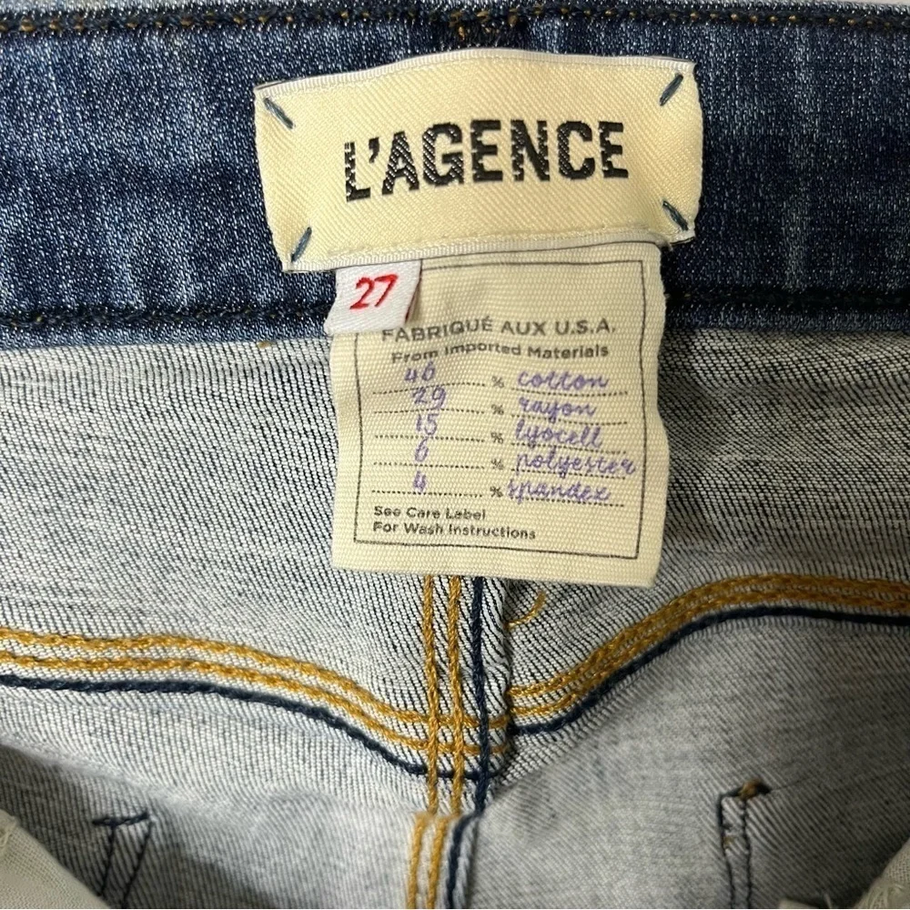 L’AGENCE Margot High Rise Skinny Jeans New Vintage Size 27 Stretch Denim Ankle - Picture 6 of 8